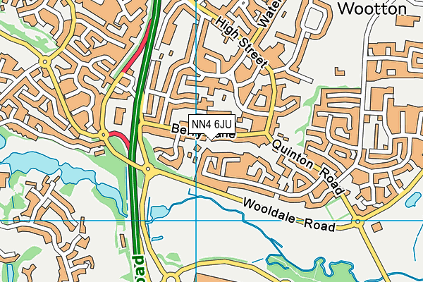 NN4 6JU map - OS VectorMap District (Ordnance Survey)