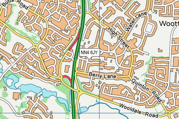 NN4 6JY map - OS VectorMap District (Ordnance Survey) NN4 6JY map - OS VectorMap District (Ordnance Survey)