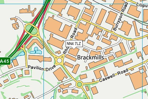 NN4 7LZ map - OS VectorMap District (Ordnance Survey) NN4 7LZ map - OS VectorMap District (Ordnance Survey)