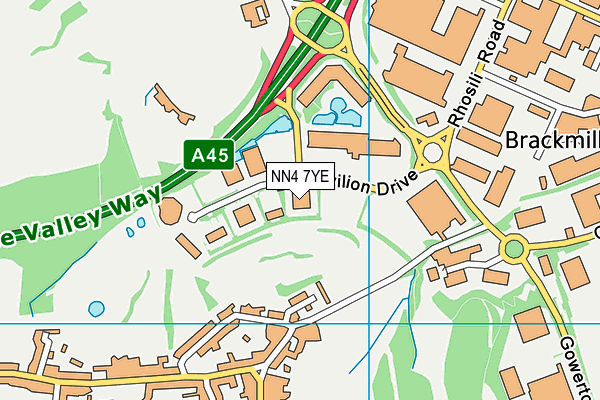 NN4 7YE map - OS VectorMap District (Ordnance Survey) NN4 7YE map - OS VectorMap District (Ordnance Survey)