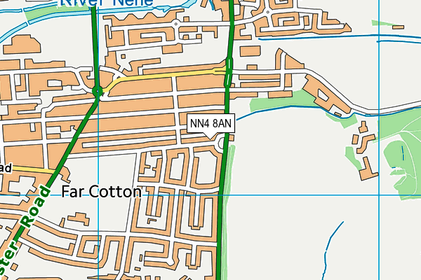 NN4 8AN map - OS VectorMap District (Ordnance Survey)