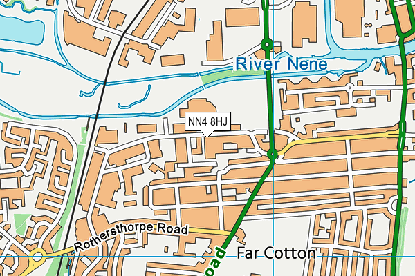 NN4 8HJ map - OS VectorMap District (Ordnance Survey)