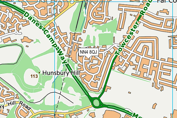 NN4 8QJ map - OS VectorMap District (Ordnance Survey) NN4 8QJ map - OS VectorMap District (Ordnance Survey)
