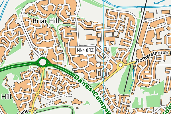 NN4 8RZ map - OS VectorMap District (Ordnance Survey)