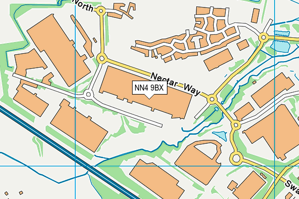 NN4 9BX map - OS VectorMap District (Ordnance Survey) NN4 9BX map - OS VectorMap District (Ordnance Survey)