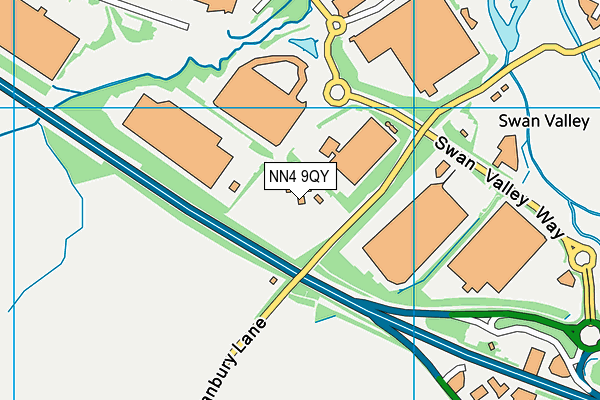 NN4 9QY map - OS VectorMap District (Ordnance Survey) NN4 9QY map - OS VectorMap District (Ordnance Survey)