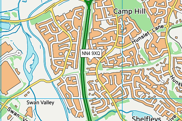 NN4 9XQ map - OS VectorMap District (Ordnance Survey) NN4 9XQ map - OS VectorMap District (Ordnance Survey)