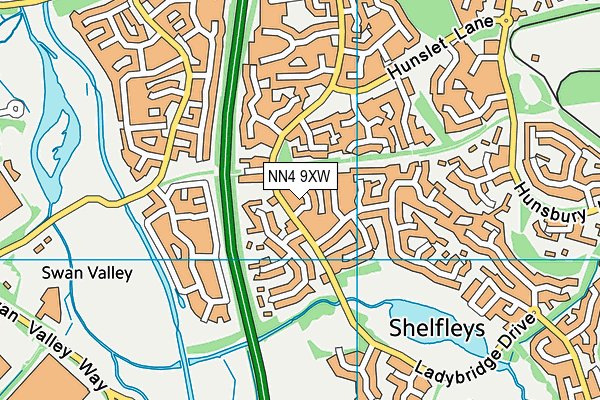 NN4 9XW map - OS VectorMap District (Ordnance Survey) NN4 9XW map - OS VectorMap District (Ordnance Survey)