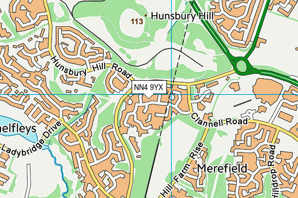 NN4 9YX map - OS VectorMap District (Ordnance Survey) NN4 9YX map - OS VectorMap District (Ordnance Survey)