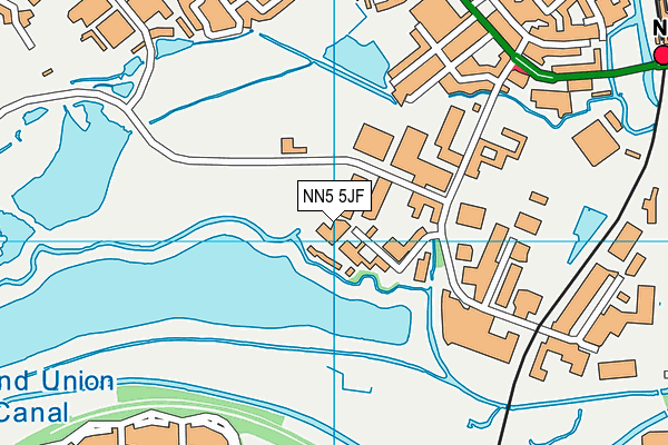 NN5 5JF map - OS VectorMap District (Ordnance Survey) NN5 5JF map - OS VectorMap District (Ordnance Survey)