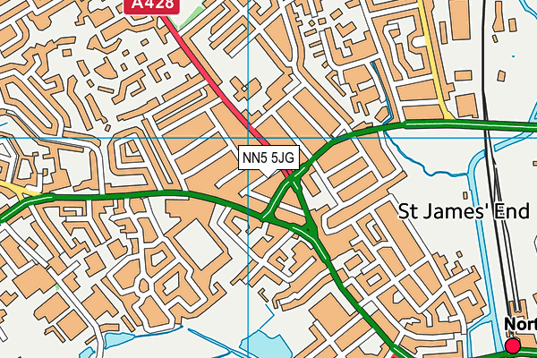NN5 5JG map - OS VectorMap District (Ordnance Survey) NN5 5JG map - OS VectorMap District (Ordnance Survey)