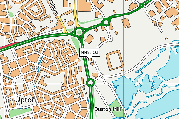 NN5 5QJ map - OS VectorMap District (Ordnance Survey)