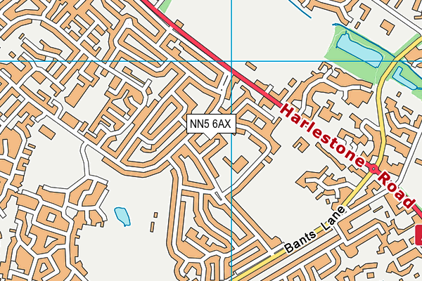 NN5 6AX map - OS VectorMap District (Ordnance Survey) NN5 6AX map - OS VectorMap District (Ordnance Survey)