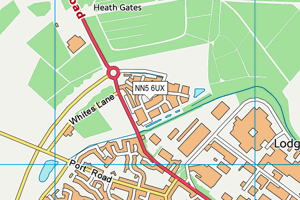 NN5 6UX map - OS VectorMap District (Ordnance Survey)