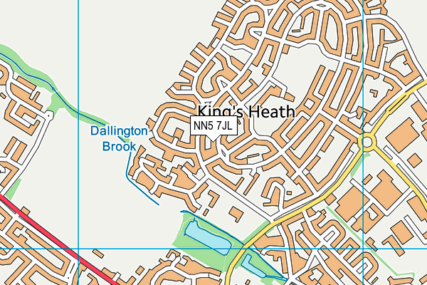 NN5 7JL map - OS VectorMap District (Ordnance Survey)