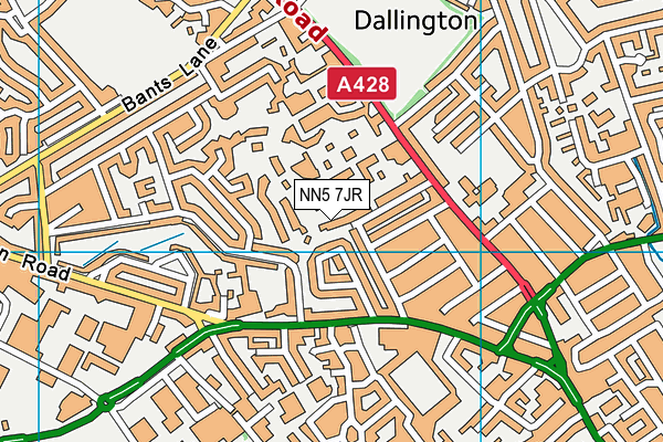 NN5 7JR map - OS VectorMap District (Ordnance Survey)