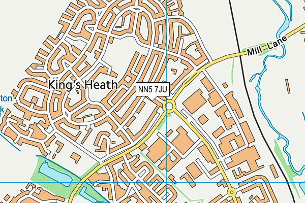NN5 7JU map - OS VectorMap District (Ordnance Survey)