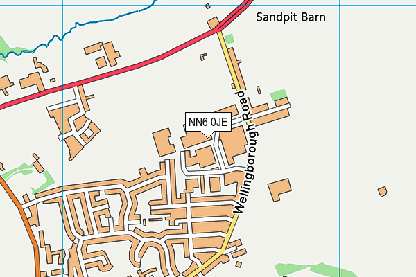 NN6 0JE map - OS VectorMap District (Ordnance Survey) NN6 0JE map - OS VectorMap District (Ordnance Survey)