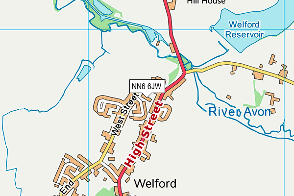 NN6 6JW map - OS VectorMap District (Ordnance Survey) NN6 6JW map - OS VectorMap District (Ordnance Survey)