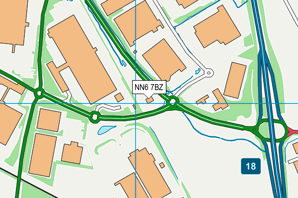 NN6 7BZ map - OS VectorMap District (Ordnance Survey) NN6 7BZ map - OS VectorMap District (Ordnance Survey)