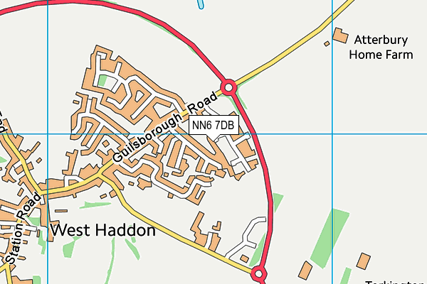 NN6 7DB map - OS VectorMap District (Ordnance Survey) NN6 7DB map - OS VectorMap District (Ordnance Survey)