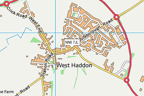 NN6 7JL map - OS VectorMap District (Ordnance Survey)