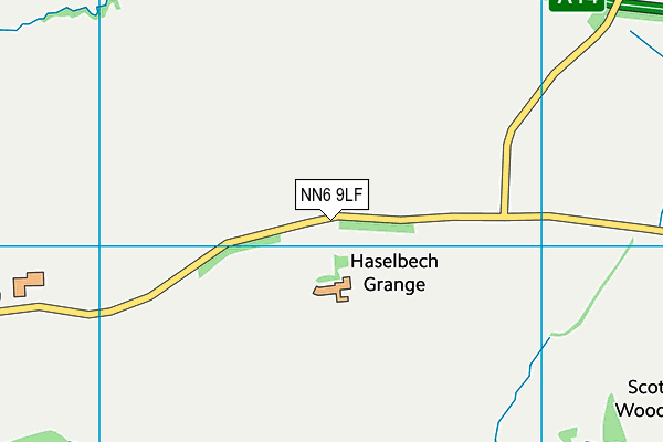 NN6 9LF map - OS VectorMap District (Ordnance Survey)