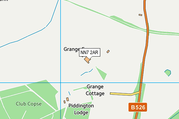 NN7 2AR map - OS VectorMap District (Ordnance Survey)