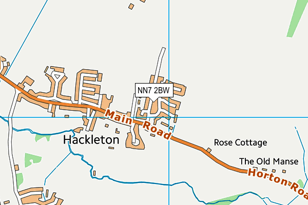 NN7 2BW map - OS VectorMap District (Ordnance Survey)