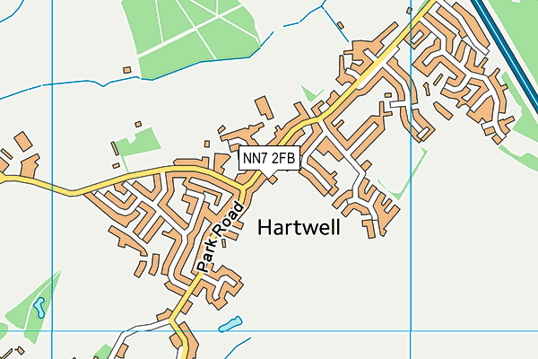 NN7 2FB map - OS VectorMap District (Ordnance Survey)