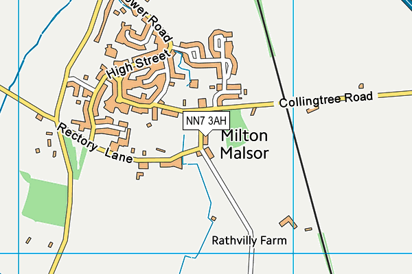 NN7 3AH map - OS VectorMap District (Ordnance Survey)