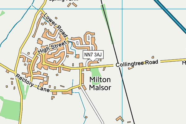 NN7 3AJ map - OS VectorMap District (Ordnance Survey) NN7 3AJ map - OS VectorMap District (Ordnance Survey)