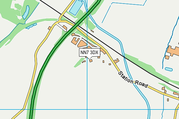 NN7 3DX map - OS VectorMap District (Ordnance Survey) NN7 3DX map - OS VectorMap District (Ordnance Survey)