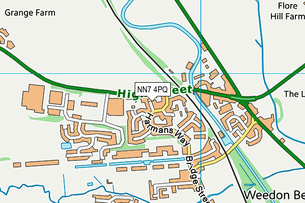 NN7 4PQ map - OS VectorMap District (Ordnance Survey)