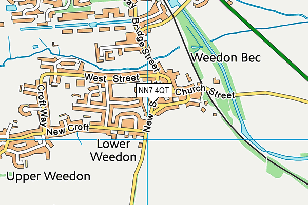 NN7 4QT map - OS VectorMap District (Ordnance Survey)