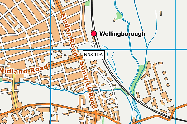 NN8 1DA map - OS VectorMap District (Ordnance Survey) NN8 1DA map - OS VectorMap District (Ordnance Survey)