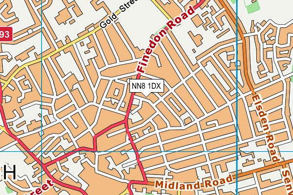 NN8 1DX map - OS VectorMap District (Ordnance Survey) NN8 1DX map - OS VectorMap District (Ordnance Survey)