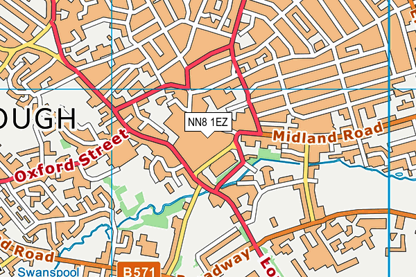 NN8 1EZ map - OS VectorMap District (Ordnance Survey) NN8 1EZ map - OS VectorMap District (Ordnance Survey)