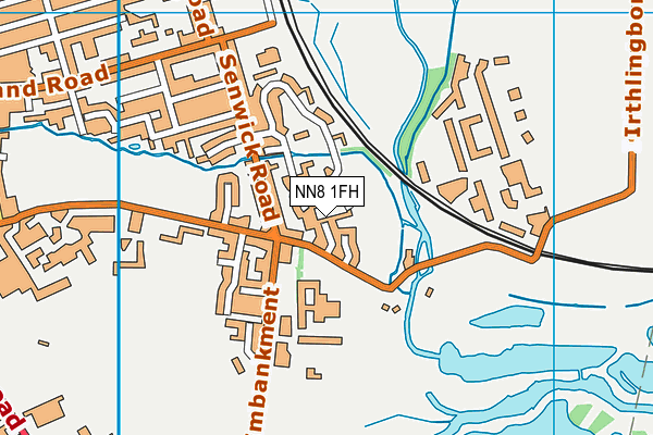 NN8 1FH map - OS VectorMap District (Ordnance Survey) NN8 1FH map - OS VectorMap District (Ordnance Survey)