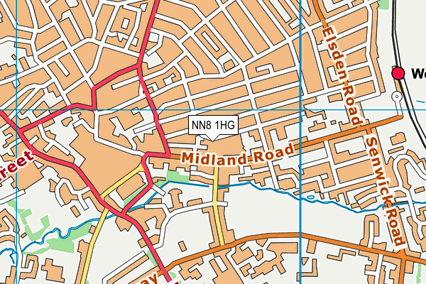 NN8 1HG map - OS VectorMap District (Ordnance Survey) NN8 1HG map - OS VectorMap District (Ordnance Survey)