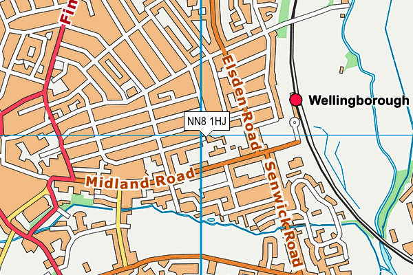 NN8 1HJ map - OS VectorMap District (Ordnance Survey)