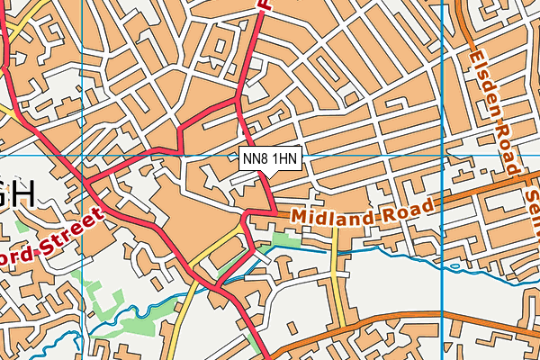 NN8 1HN map - OS VectorMap District (Ordnance Survey)