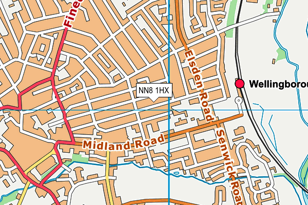 NN8 1HX map - OS VectorMap District (Ordnance Survey) NN8 1HX map - OS VectorMap District (Ordnance Survey)