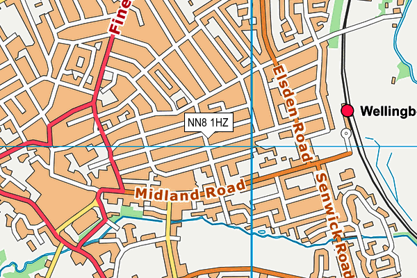 NN8 1HZ map - OS VectorMap District (Ordnance Survey) NN8 1HZ map - OS VectorMap District (Ordnance Survey)
