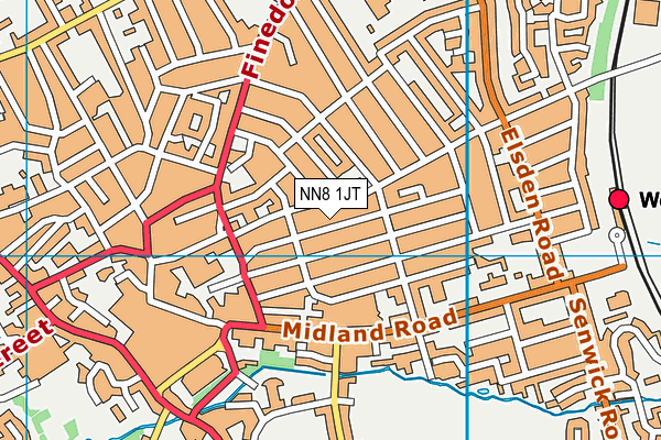 NN8 1JT map - OS VectorMap District (Ordnance Survey) NN8 1JT map - OS VectorMap District (Ordnance Survey)