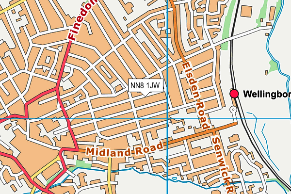 NN8 1JW map - OS VectorMap District (Ordnance Survey) NN8 1JW map - OS VectorMap District (Ordnance Survey)