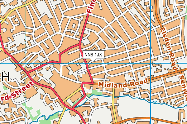NN8 1JX map - OS VectorMap District (Ordnance Survey) NN8 1JX map - OS VectorMap District (Ordnance Survey)