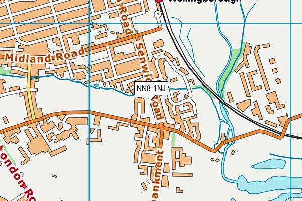 NN8 1NJ map - OS VectorMap District (Ordnance Survey) NN8 1NJ map - OS VectorMap District (Ordnance Survey)