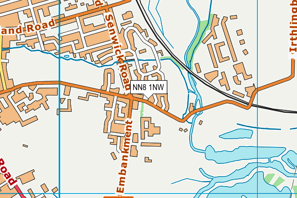 NN8 1NW map - OS VectorMap District (Ordnance Survey) NN8 1NW map - OS VectorMap District (Ordnance Survey)