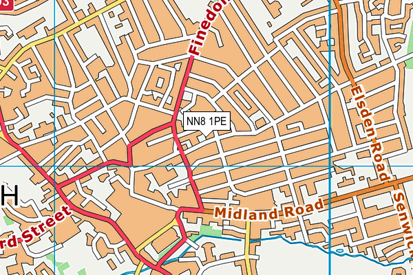 NN8 1PE map - OS VectorMap District (Ordnance Survey) NN8 1PE map - OS VectorMap District (Ordnance Survey)